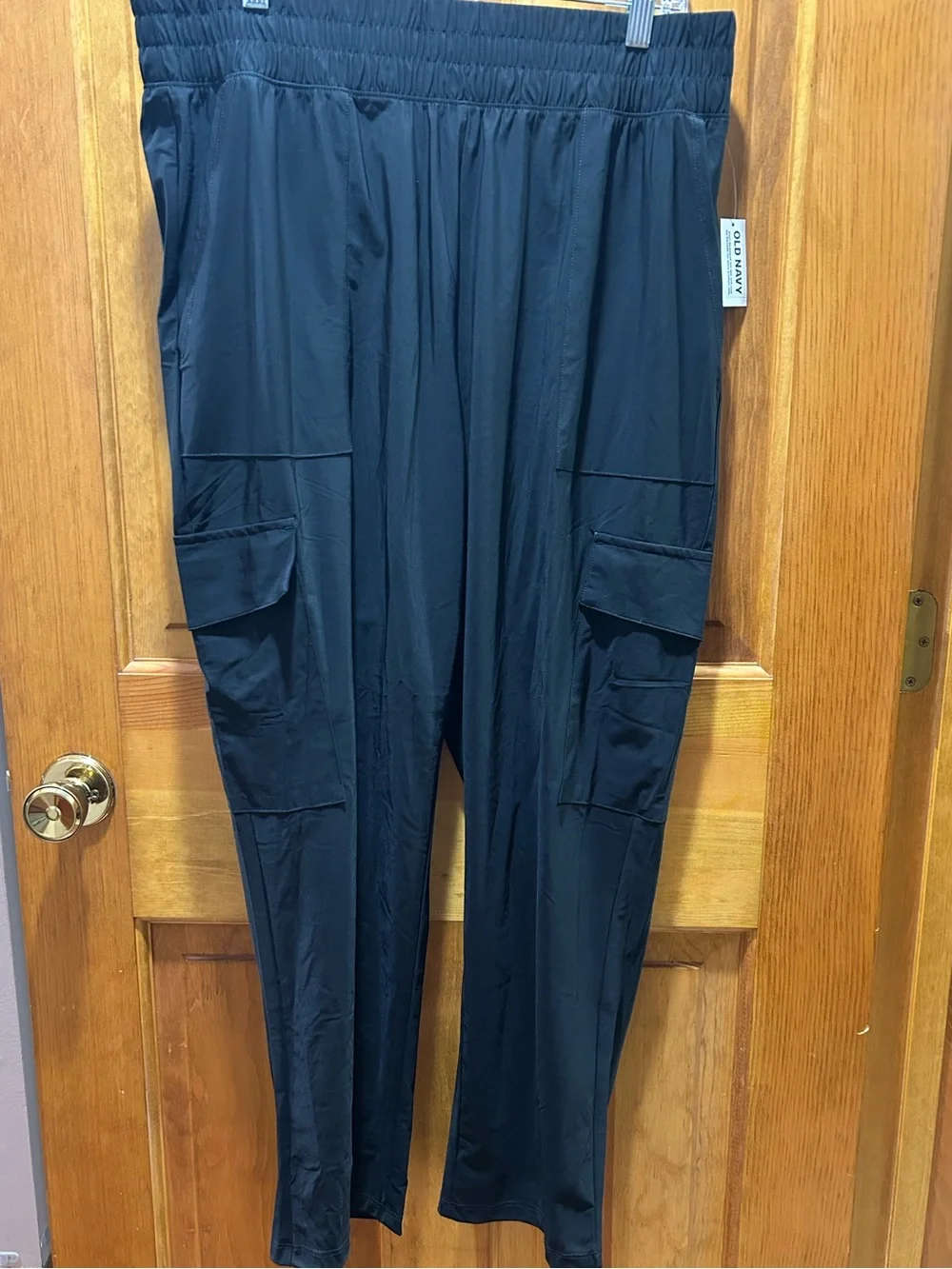 Old Navy Black Cargo Track Joggers - Picture 1 of 4